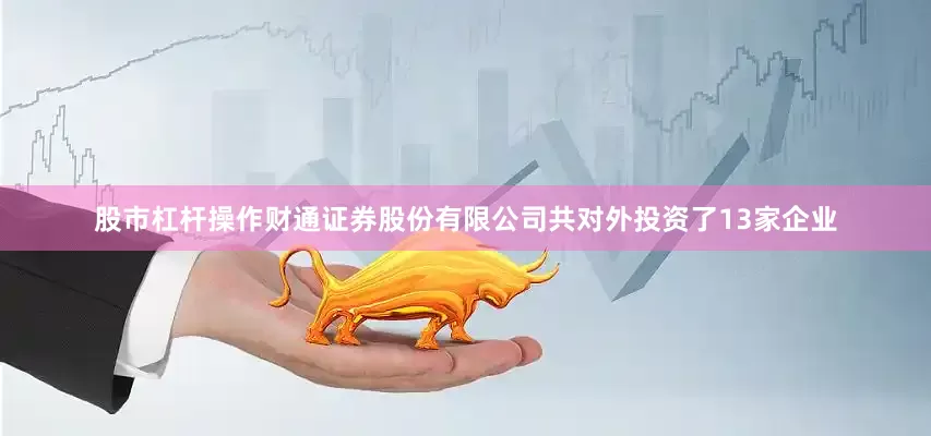 股市杠杆操作财通证券股份有限公司共对外投资了13家企业